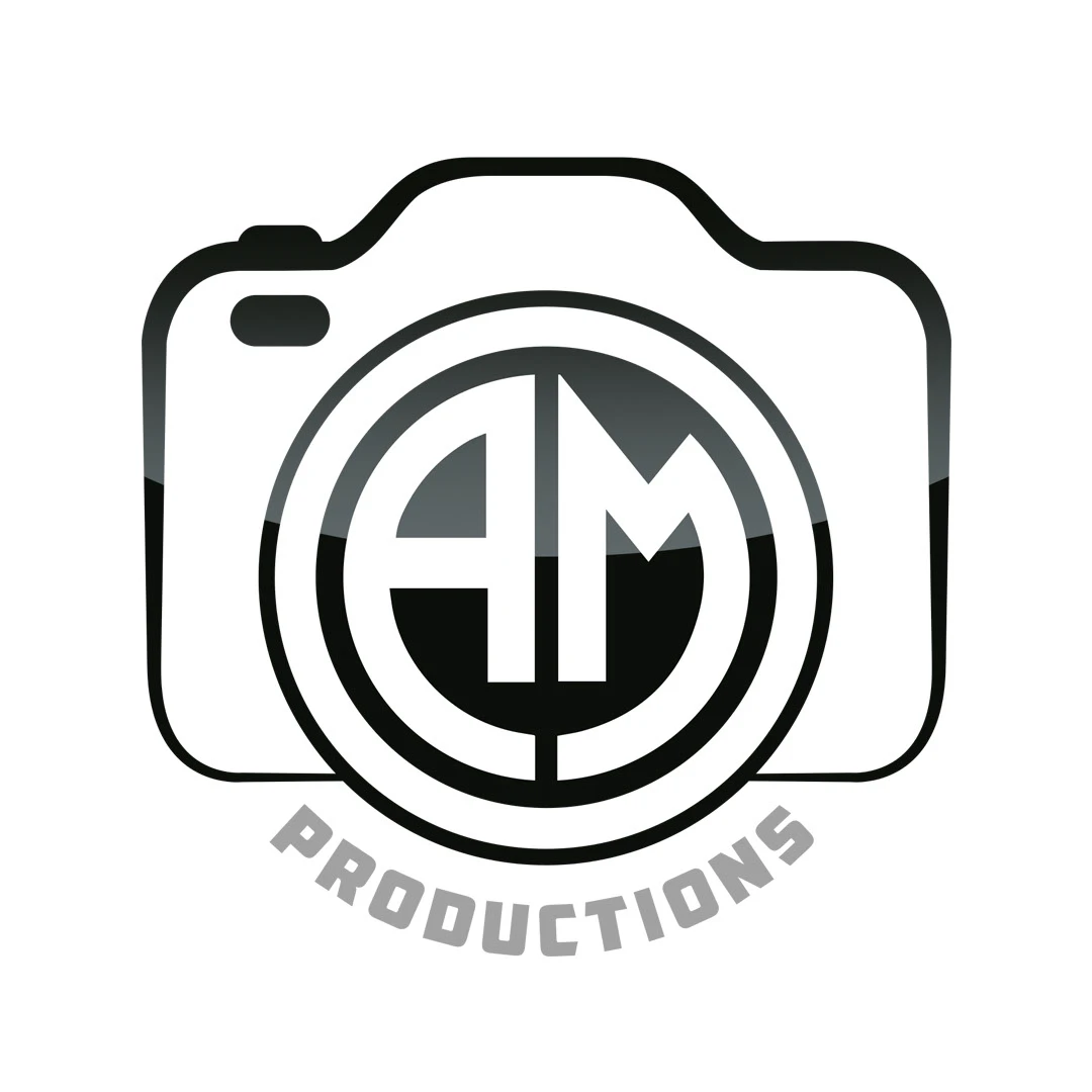 AM Productions logo design by ShopNasGraphics